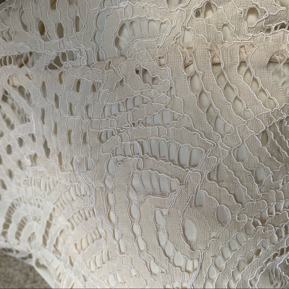 Halogen Tie Neck Lace Blouse Color Ivory Size XSP - Picture 4 of 5